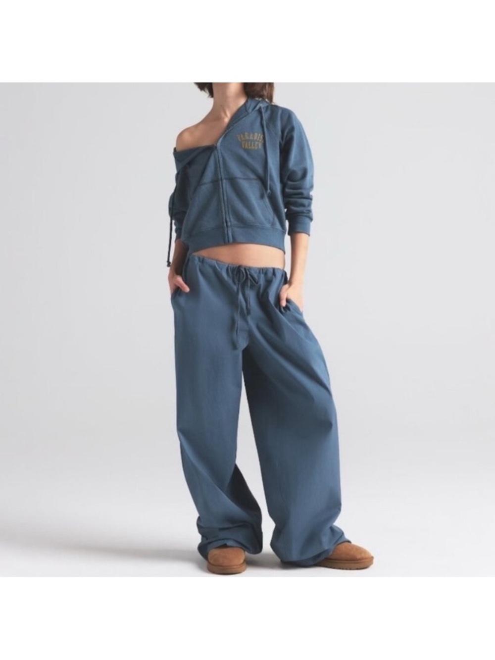 NWT Skims Cotton Poplin Straight Leg Pants L - Picture 2 of 6